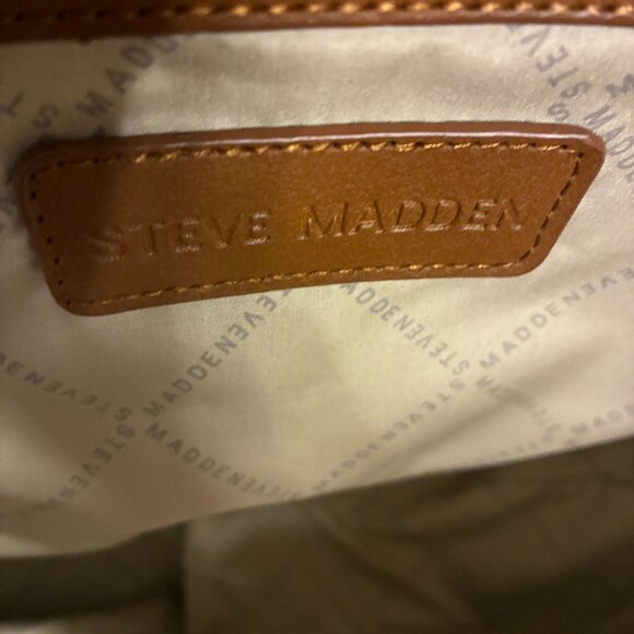 Steve Madden Multipurpose Cognac BBerlin Logo Monogram Tote - Picture 8 of 10